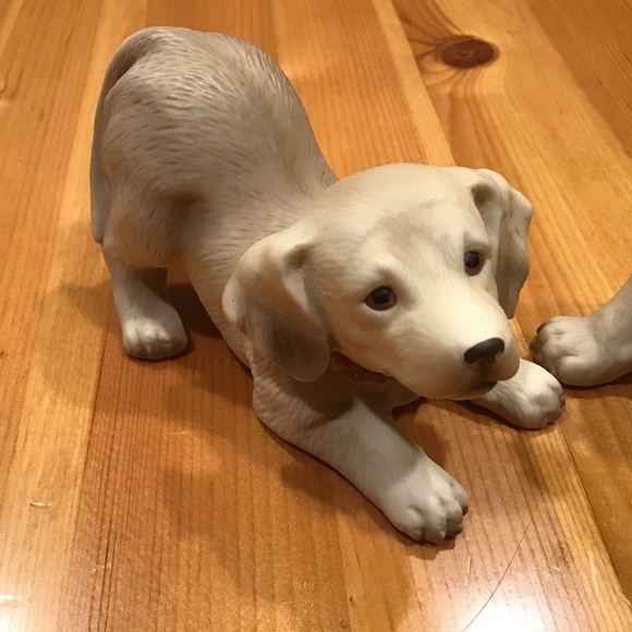 VINTAGE HOMCO GOLDEN LABRADOR PUPPY FIGURINES - Picture 5 of 11